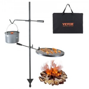 Pööratav lõkkegrill, teras, 81,5 x 36 x 122,5 cm