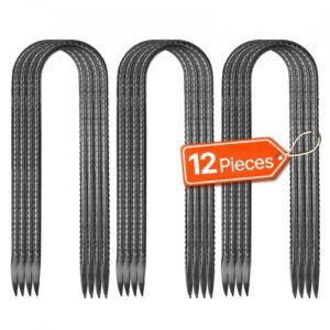 Armeerimisvaiad , U-kujulised, 12 tk, mustad, 254 x 56 mm