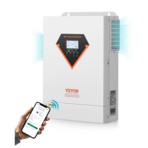 6000 W hübriidne päikeseinverter, 48 V alalisvoolust 220/230 V vahelduvvooluks, 120 A MPPT-juhtseadmega