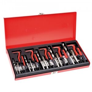 166-osaline metriline keermeparanduskomplekt, HSS-tera ja keermesisetustega M5, M6, M8, M10, M12