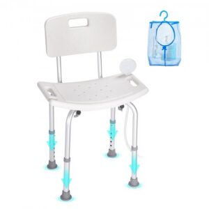 Dušas krēsls ar atzveltni, regulējams augstums, 158,8 kg, modelis 301A