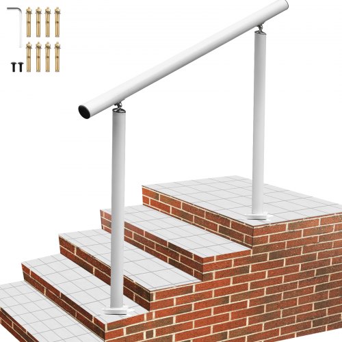 Āra kāpņu rokturis, 121 cm, balts, regulējams no 0 līdz 45 grādiem