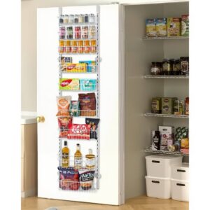 Pār durvīm karināms pieliekamā organizators, 9 līmeņi, balts
