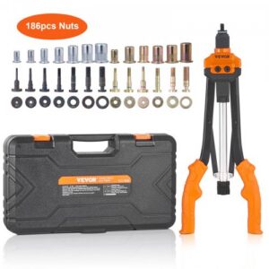 Kniedes uzgriežņu instruments, 40,6 cm, komplekts ar 13 uzgaļiem un 186 kniedes uzgriežņiem