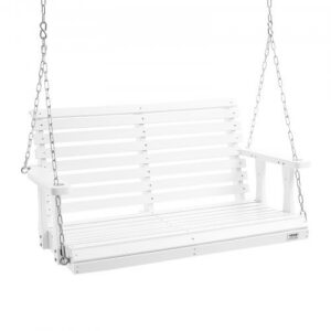 Verandakiik YQ-117A, valge, seedripuit, 149 x 71 x 60 cm