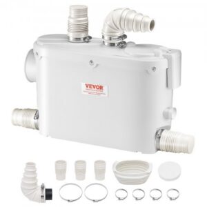 500 W maceratorinis siurblys, 6600 l/h srautas, 8 m kėlimo aukštis, 3 įvadai