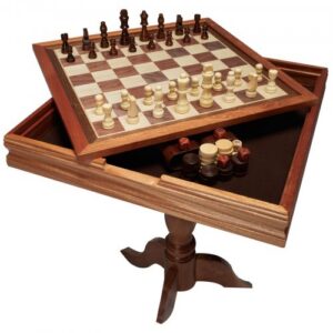 3-ühes male, kabe ja backgammoni laud, 46 cm, puidust
