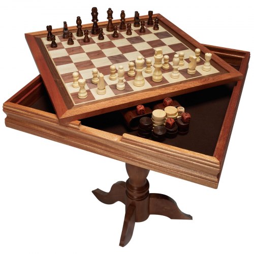 3-ühes male, kabe ja backgammoni laud, 46 cm, puidust