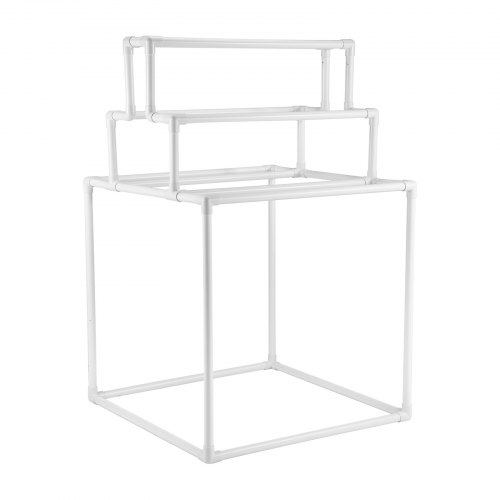 Rankšluosčių stovas , 8 skersiniai, PVC, baltas, 90 x 90 x 139 cm