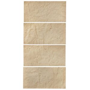 3D seinapaneelid, 4 tk, 1200 x 600 mm, PU loodusliku kivi imitatsiooniga, kivikollane