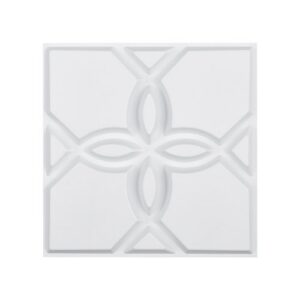 3D seinapaneelid, 33 tk, PVC, moodne lillemuster, matt valge
