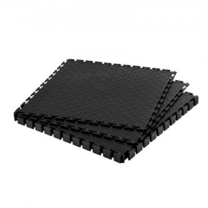 Lukustuvad garaažipõranda plaadid, 8 tk, 513 x 513 x 5 mm, mustad
