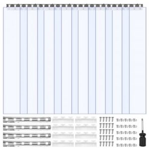 Läbipaistev PVC ribakardin, 2,1 m x 1,2 m, 2 mm, 8 tk