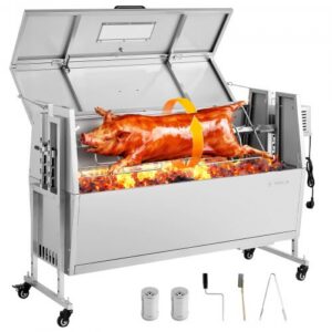 Rotisserie-grilli, 38 W:n BBQ-ulkokäyttöön tarkoitettu porsaan ja lampaan varraspaisti
