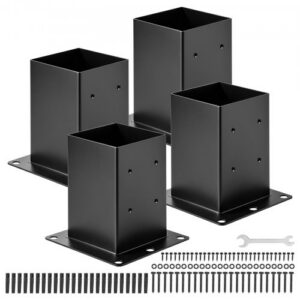 6x6 postialus, 4 tk, 142x142 mm sisemõõt, QB-6in-4, must