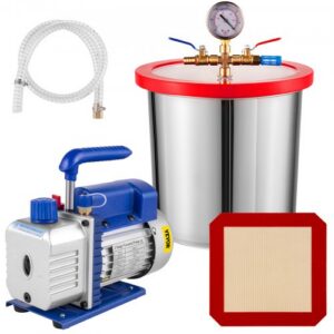 5,1 m³/h 1/4 hj üheastmeline vaakumpump, 12 l vaakumkambri komplekt, HVAC ja jahutusseadmete komplekt