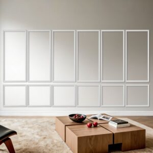 Seinapaneelide liistude komplekt, 6 tk, valge, 61x137 + 61x61 cm
