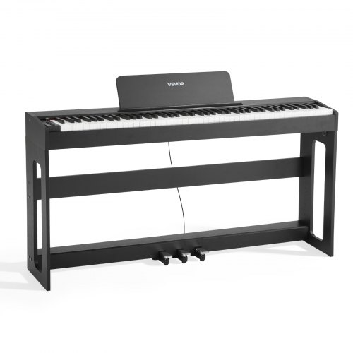 Painotettu digitaalipiano, 88 kosketinta, täysin painotettu, musta