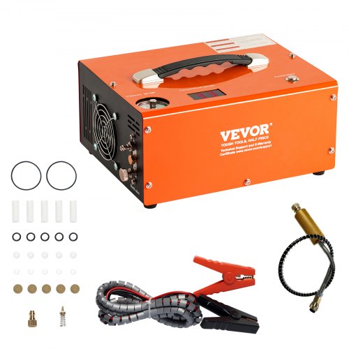 PCP oro kompresorius, 310,3 bar nešiojamas oro šautuvų kompresorius su įmontuotu keitikliu, automatinis stabdymas, DC12V/AC230V