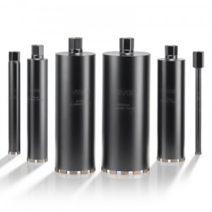 6 dalių gręžimo karūnų rinkinys, 25,4–152,4 mm, 356 mm gylis, 1-1/4 in-7 vidinis sriegis
