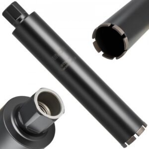 Porauskruunu, 76 mm, 356 mm poraussyvyys, 1-1/4 in-7 sisäkierre, märkä timanttipora raudoitetulle betonille