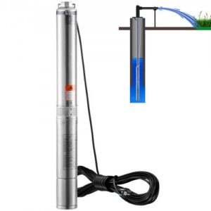 Gilus gręžinio panardinamasis siurblys, 750 W 230 V, 7,1 m³/h, 75 m, 9,1 m laidas, nerūdijantis plienas