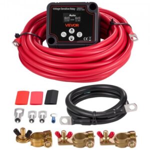 Kahe aku isolaatorikomplekt, 12 V 140 A 13,3 mm² (6 AWG), käsitsi ja automaatne VSR pingetundlik relee koos voltmeetriga