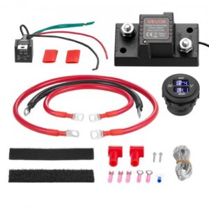 Kahe aku isolaatori komplekt, 12 V 80 A, 13, 3 mm² (6 AWG), käsitsi ja automaatne VSR pingetundlik relee voltmeetriga