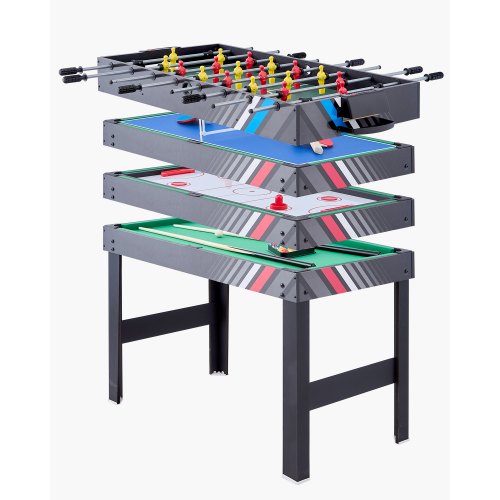 4 vienā kombinēts spēļu galds, 122 cm gaisa hokeja galds, 4 spēļu komplekts