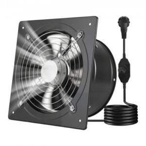 25,4 cm väljatõmbeventilaator, 1678,6 m³/h seinapealne ventilatsiooniventilaator kiiruse reguleerimisega, must