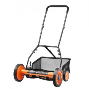 Lükatav rullmuruniiduk 45 cm, 5 teraga, käsitsi, rohukotiga