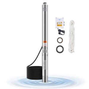 Süvakaevu sukelpump 910 W, 230 V, 100 l/min, 53 m, 20 m kaabel, roostevaba teras