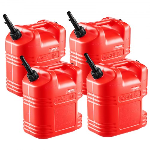 Polttoainekannu, 19 l, kaatonokalla ja selkeällä asteikolla, punainen, 4 kpl
