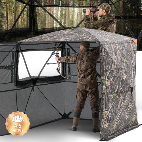 Medžioklės slėptuvė, 4–5 asmenims, 360° perregima, su nešiojamu krepšiu