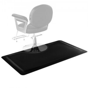 Salongi põrandamatt juuksurile, PVC + NBR, mattmust, 153 x 91 cm