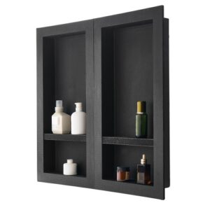 Dušo niša su judama lentyna, 2 vnt., XPS plastikas, juoda, 40,6 x 81,3 cm