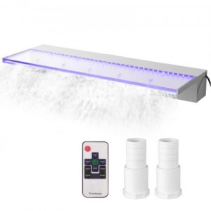 Fountain Spillway 92 x 8,1 x 20,6 cm LED-valoilla, kaukosäätimellä ja akryylisellä vesiputouskourulla