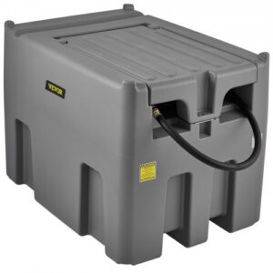 Kaasaskantav diiselkütuse paak, 439,1 l mahutavus, 37,85 l/min vooluhulk, 12 V elektriline ülekandepump, 4 m kummivoolik, hall