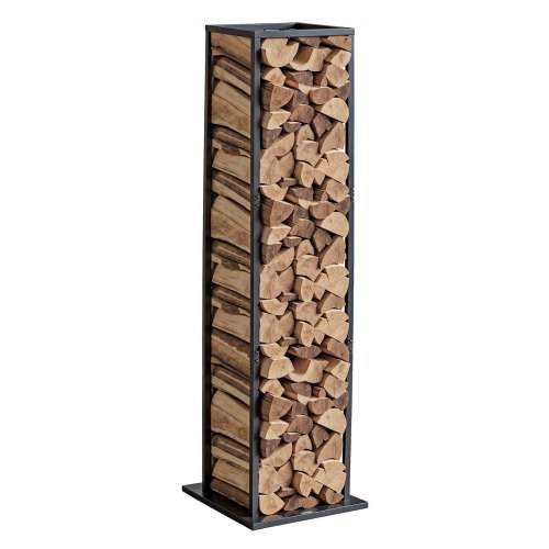 Sisätilojen puuteline, 33 × 32 × 112 cm, enintään 45 kg, teräksinen polttopuiden säilytysteline, jauhemaalattu