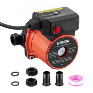 Karšto vandens recirkuliacinis siurblys, 38 l/min, 3 greičių, 100 W, AC 220-240 V, G3/4 į G1/2 adapteris, ketaus galvutė