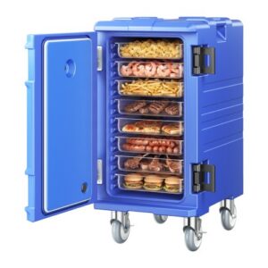 Isolatsiooniga toidualuste transportkast, 120 l, eeslaadimisega, ratastega, BW-120