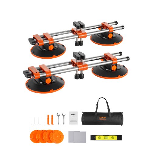 Siūlių sujungimo įrankis Seam Setter, 2 vnt., granito siūlių sujungėjas su 6 in vakuuminiais siurbtukais ir įrankių krepšiu