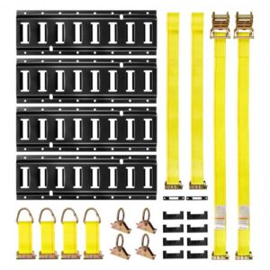E-track tvirtinimo bėgelių rinkinys, 4 vnt. 0,4 m, 21 dalių