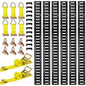 E-Track tvirtinimo bėgelių rinkinys, 6 vnt. 1,5 m, 26 dalių