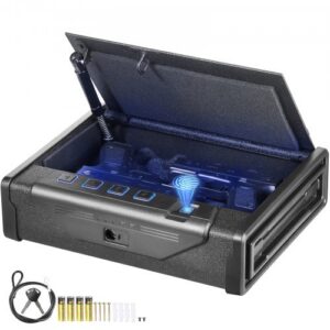 Biometrisks pistoles seifs 2 pistolēm, 3 piekļuves veidi, modelis SS-SQH01