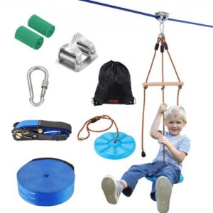 1585 cm zipline komplekt lastele ja täiskasvanutele, kuni 227 kg, tagaaeda
