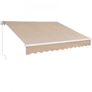 Manuāli izvelkams nojumes tents 3,96 x 2,44 m, 280 g audums, ar kloķi