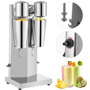 Divgalvu nerūsējoša tērauda piena kokteiļu blenderis, 180 W, 800 ml, sudraba