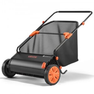 Käsilükatav muruniiduki puhastaja, 66 cm lehtede ja rohu kogur, 198 l kott