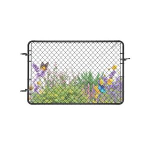 Säädettävä ketjuaitaportti 183x117 cm, HXGATE-002, musta, ilman tolppia